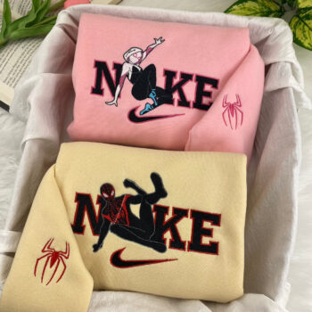 Cartoon Spider Man & Women - New Version Embroidery Sweatshirt